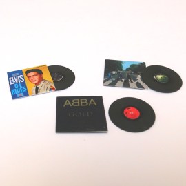 Schallplatte, Puppenhausminiatur im Maßstab 1zu12